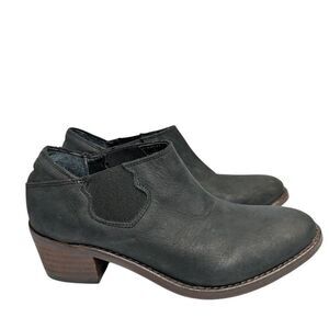 Wolverine Alice Black Leather low Ankle Bootie Slip On Womens 6.5